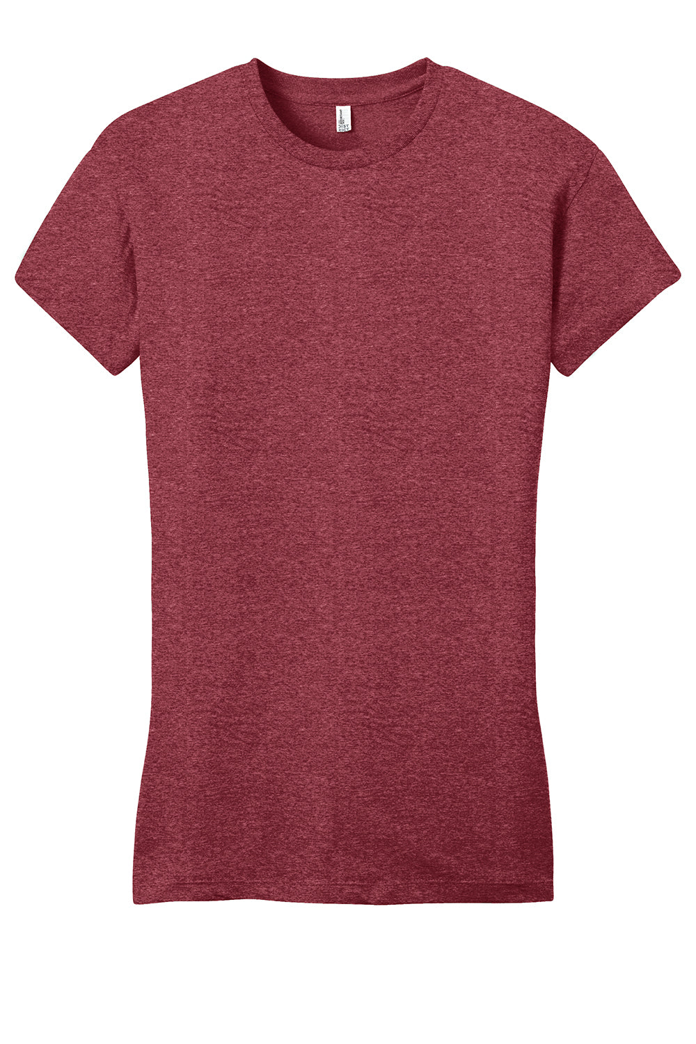 District DT6001 Womens Very Important Short Sleeve Crewneck T-Shirt Heather Red Flat Front