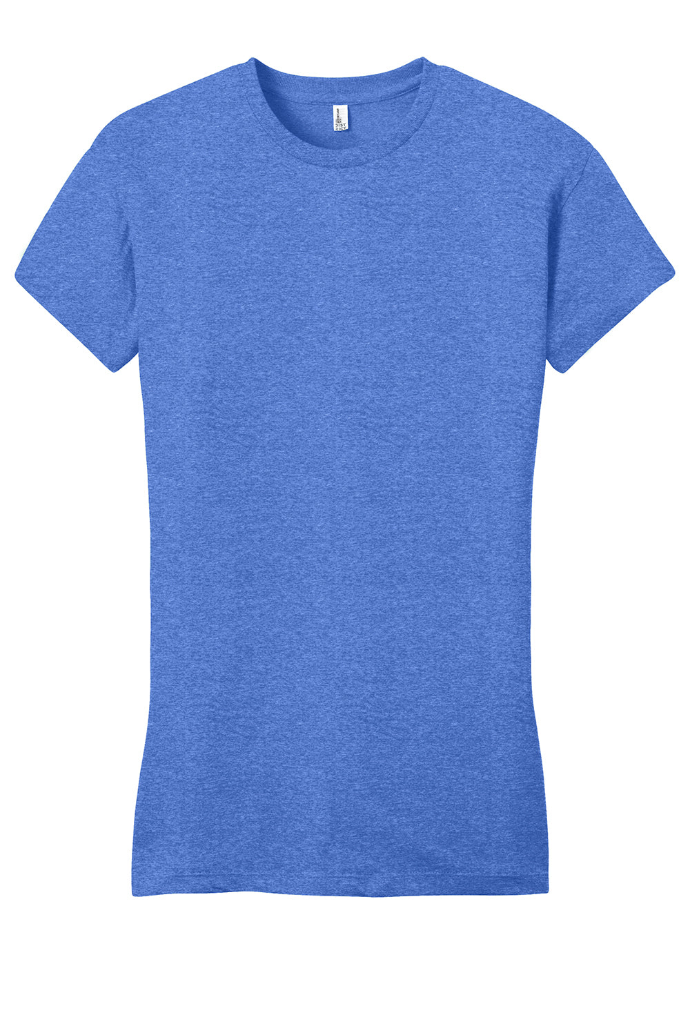 District DT6001 Womens Very Important Short Sleeve Crewneck T-Shirt Heather Royal Blue Flat Front