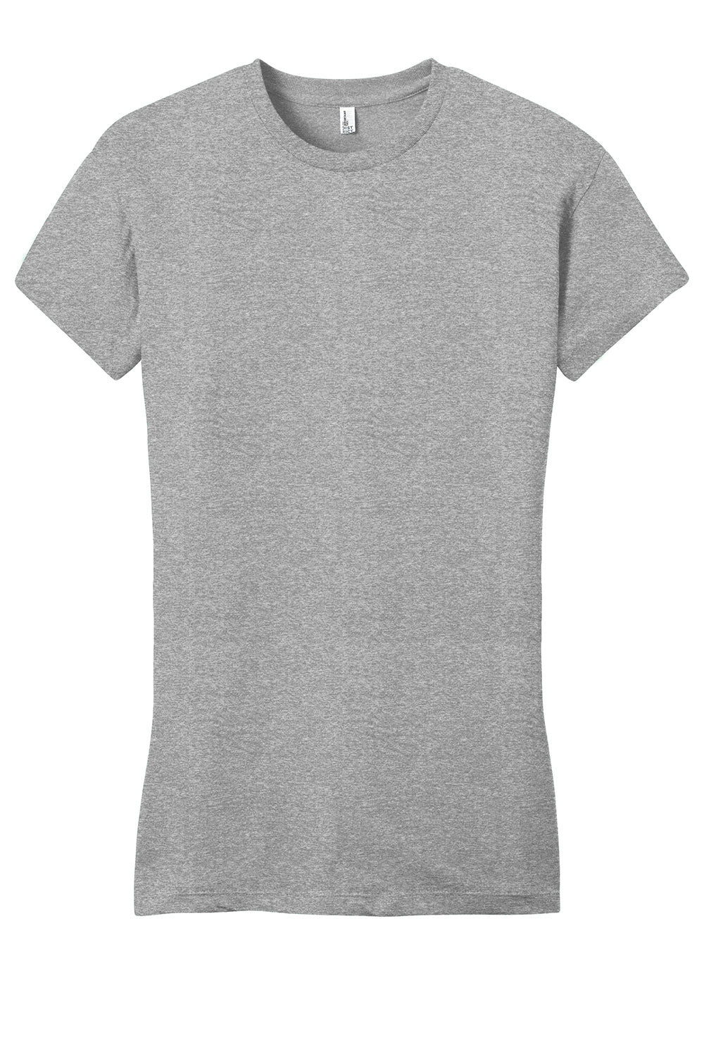 District DT6001 Womens Very Important Short Sleeve Crewneck T-Shirt Heather Light Grey Flat Front