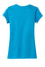 District DT6001 Womens Very Important Short Sleeve Crewneck T-Shirt Light Turquoise Blue Flat Back