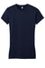 District DT6001 Womens Very Important Short Sleeve Crewneck T-Shirt New Navy Blue Flat Front