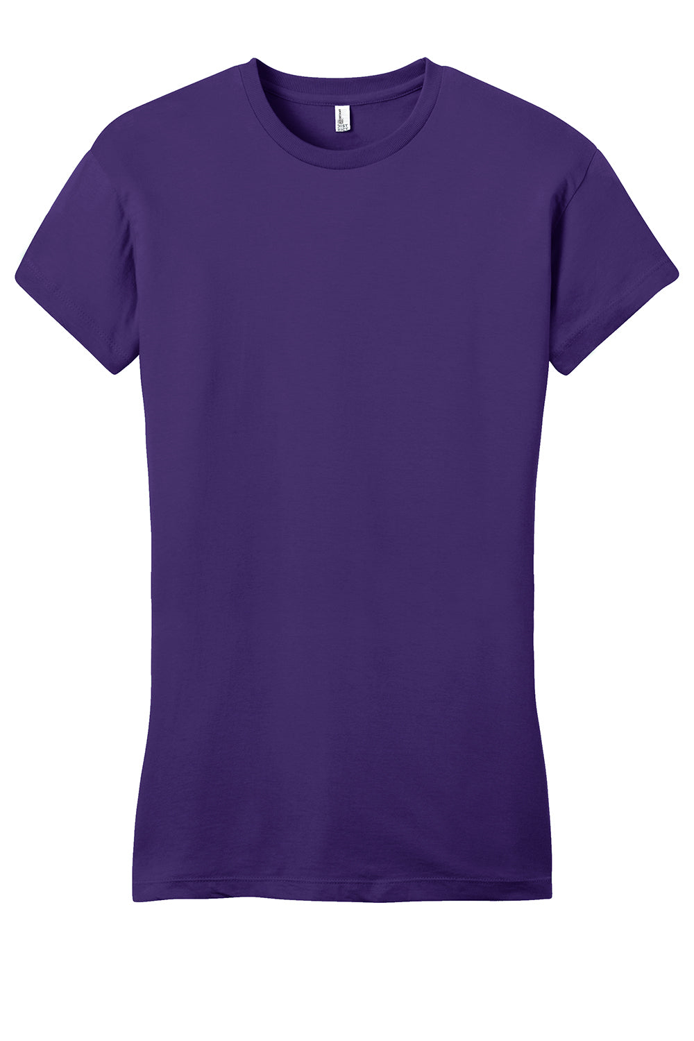 District DT6001 Womens Very Important Short Sleeve Crewneck T-Shirt Purple Flat Front