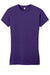 District DT6001 Womens Very Important Short Sleeve Crewneck T-Shirt Purple Flat Front