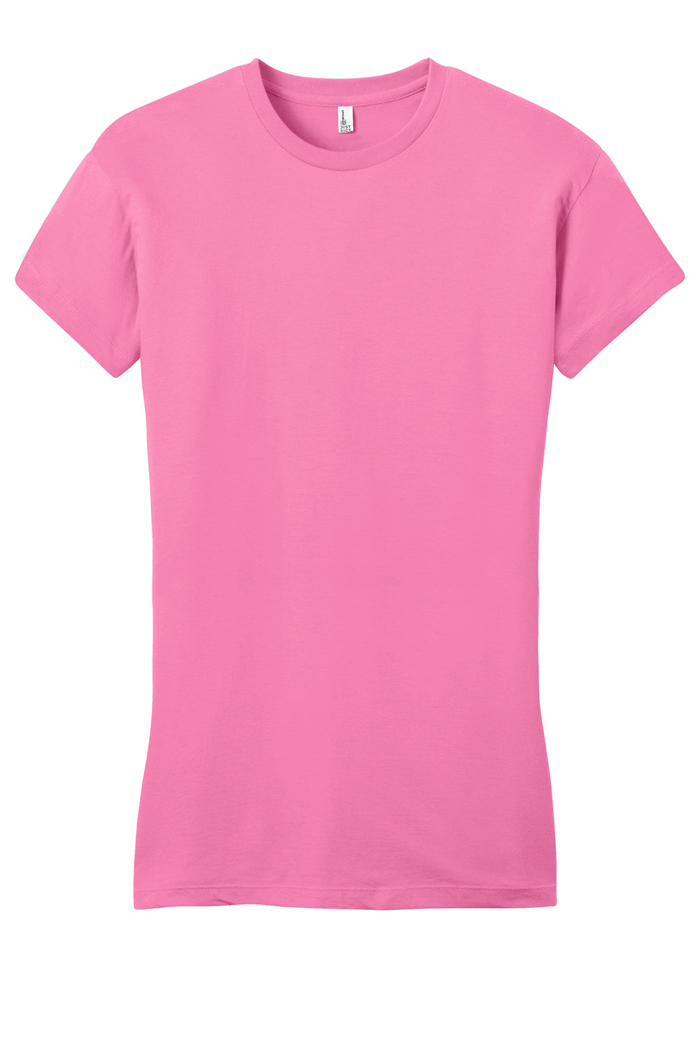 District DT6001 Womens Very Important Short Sleeve Crewneck T-Shirt True Pink Flat Front