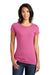 District DT6001 Womens Very Important Short Sleeve Crewneck T-Shirt True Pink Model Front