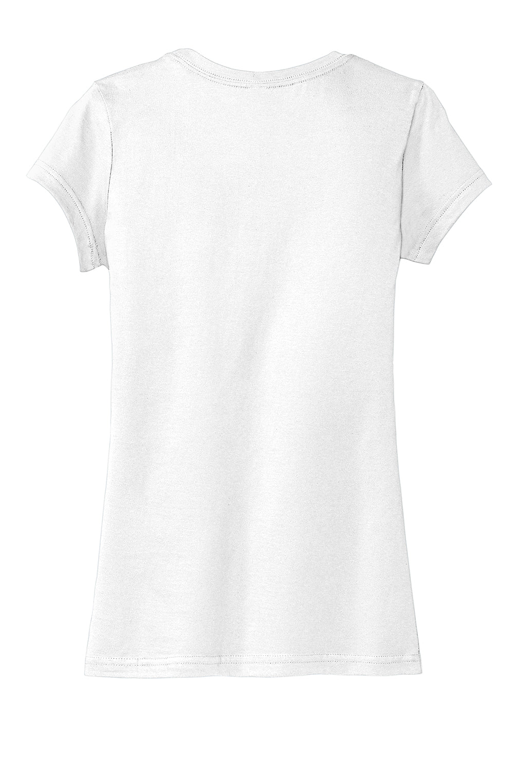 District DT6001 Womens Very Important Short Sleeve Crewneck T-Shirt White Flat Back