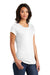 District DT6001 Womens Very Important Short Sleeve Crewneck T-Shirt White Model 3q