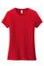 District DT6002 Womens Very Important Short Sleeve Crewneck T-Shirt Classic Red Flat Front