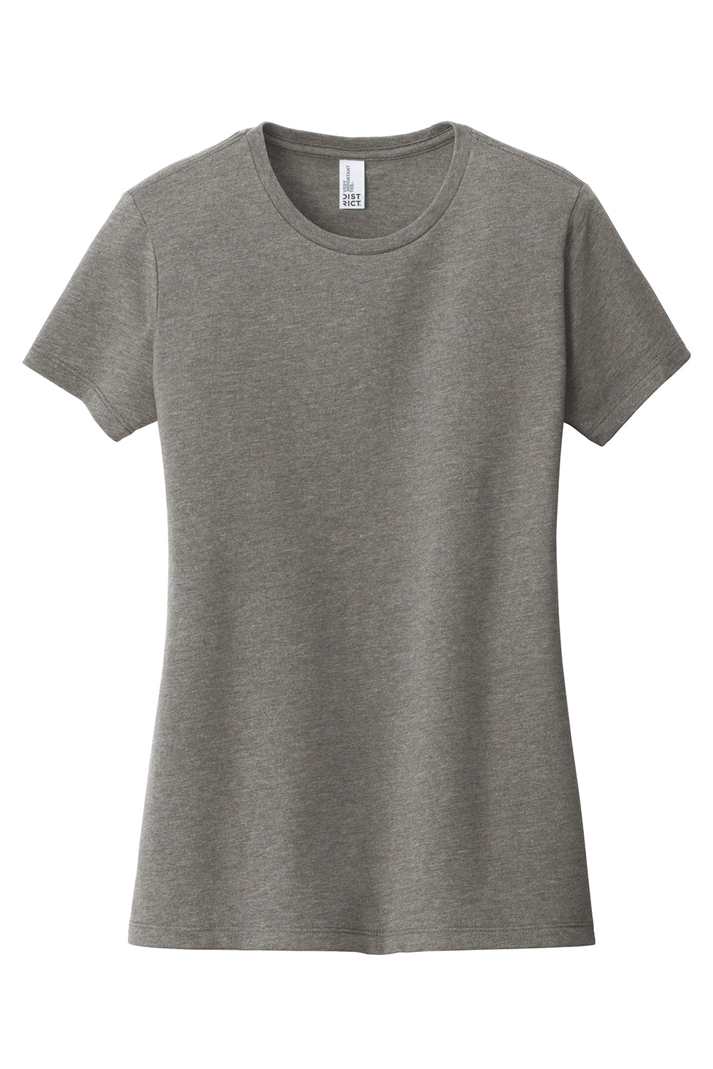 District DT6002 Womens Very Important Short Sleeve Crewneck T-Shirt Grey Frost Flat Front