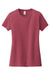 District DT6002 Womens Very Important Short Sleeve Crewneck T-Shirt Heather Cardinal Red Flat Front