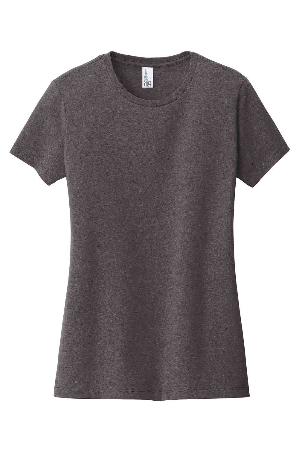 District DT6002 Womens Very Important Short Sleeve Crewneck T-Shirt Heather Charcoal Grey Flat Front