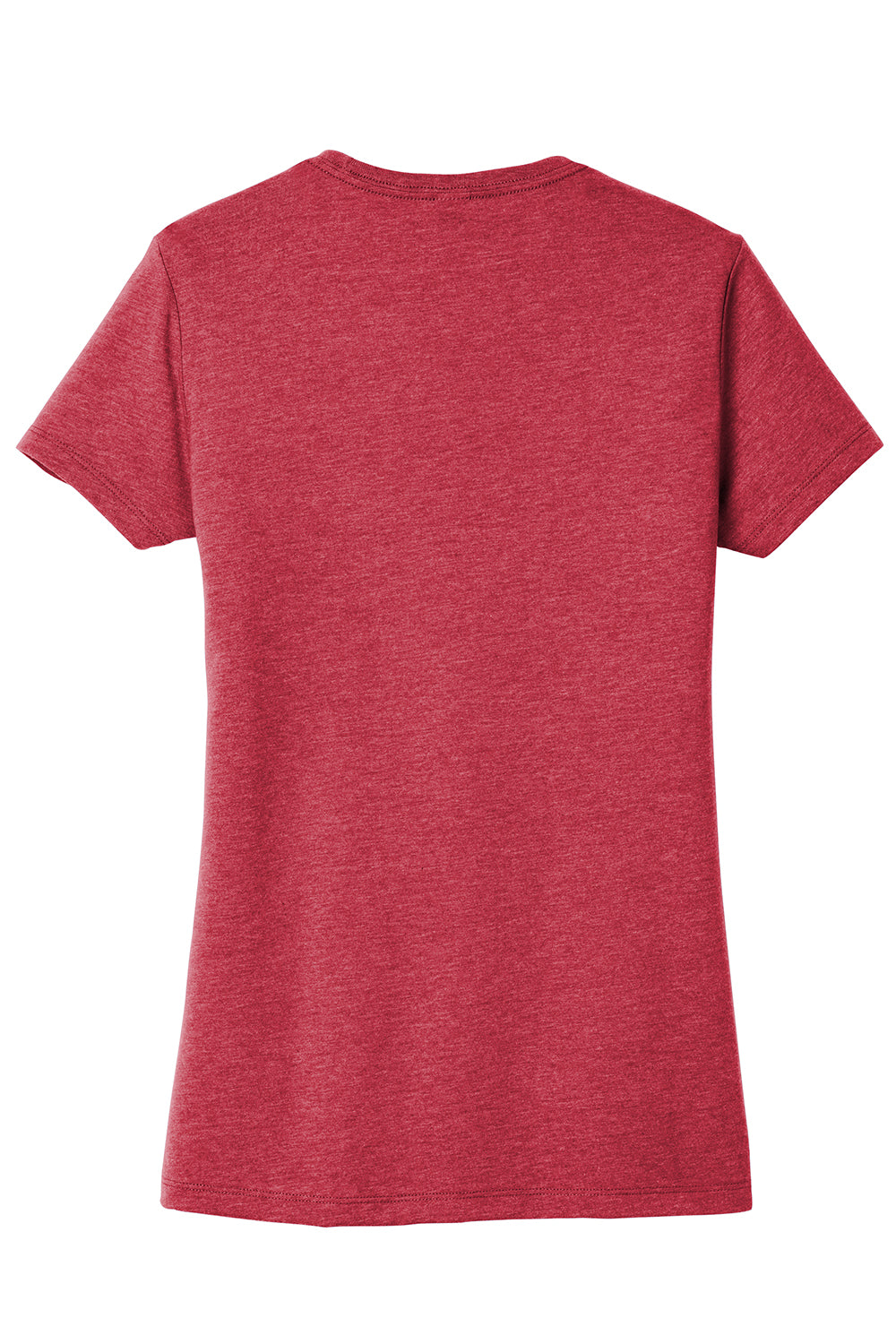 District DT6002 Womens Very Important Short Sleeve Crewneck T-Shirt Heather Red Flat Back