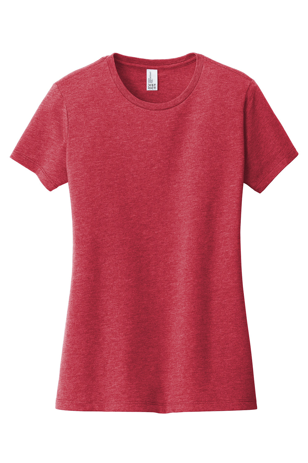 District DT6002 Womens Very Important Short Sleeve Crewneck T-Shirt Heather Red Flat Front