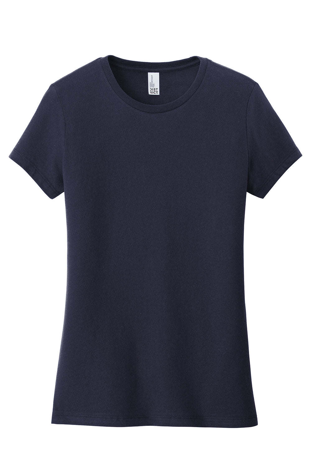 District DT6002 Womens Very Important Short Sleeve Crewneck T-Shirt New Navy Blue Flat Front