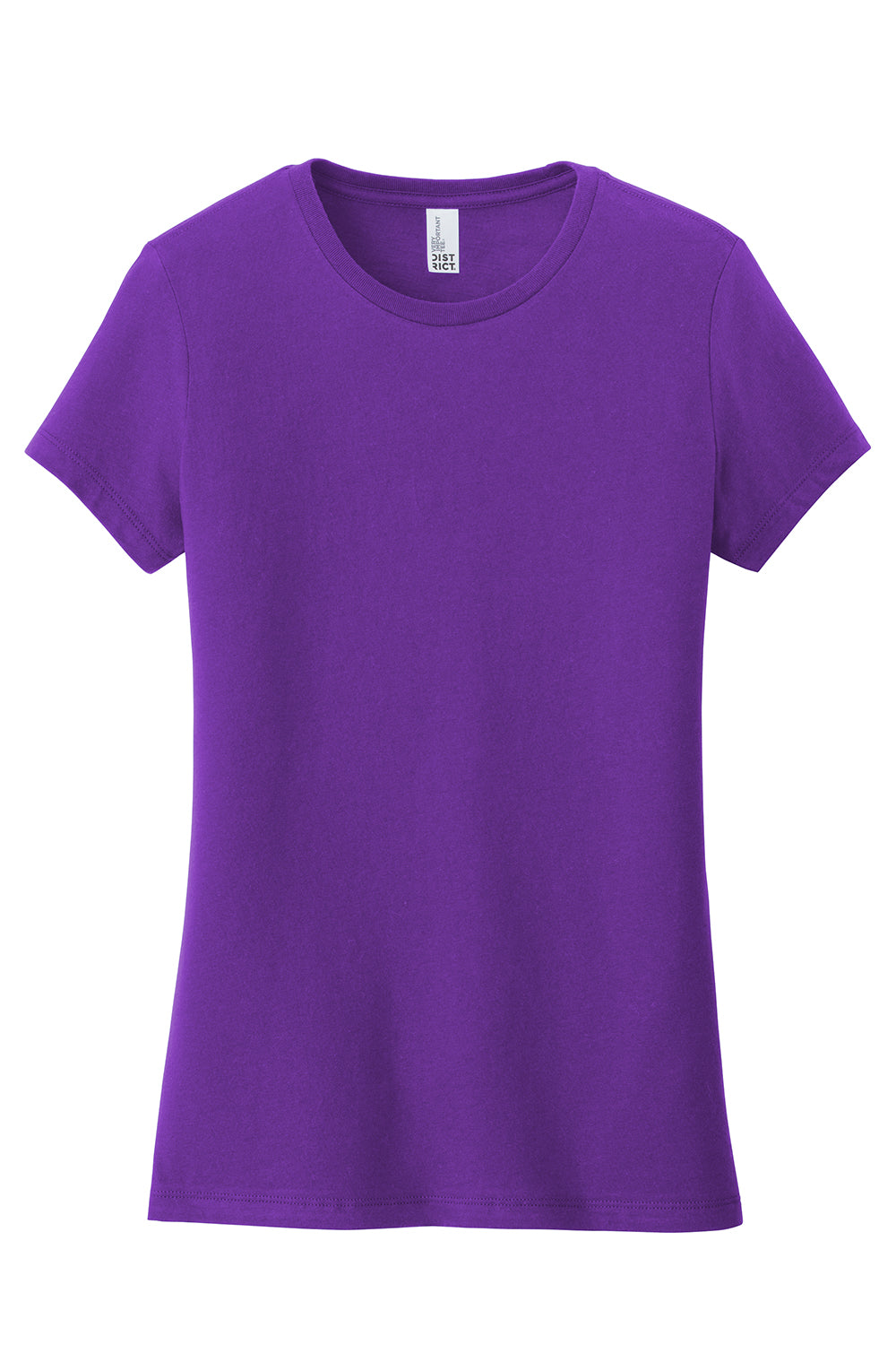 District DT6002 Womens Very Important Short Sleeve Crewneck T-Shirt Purple Flat Front