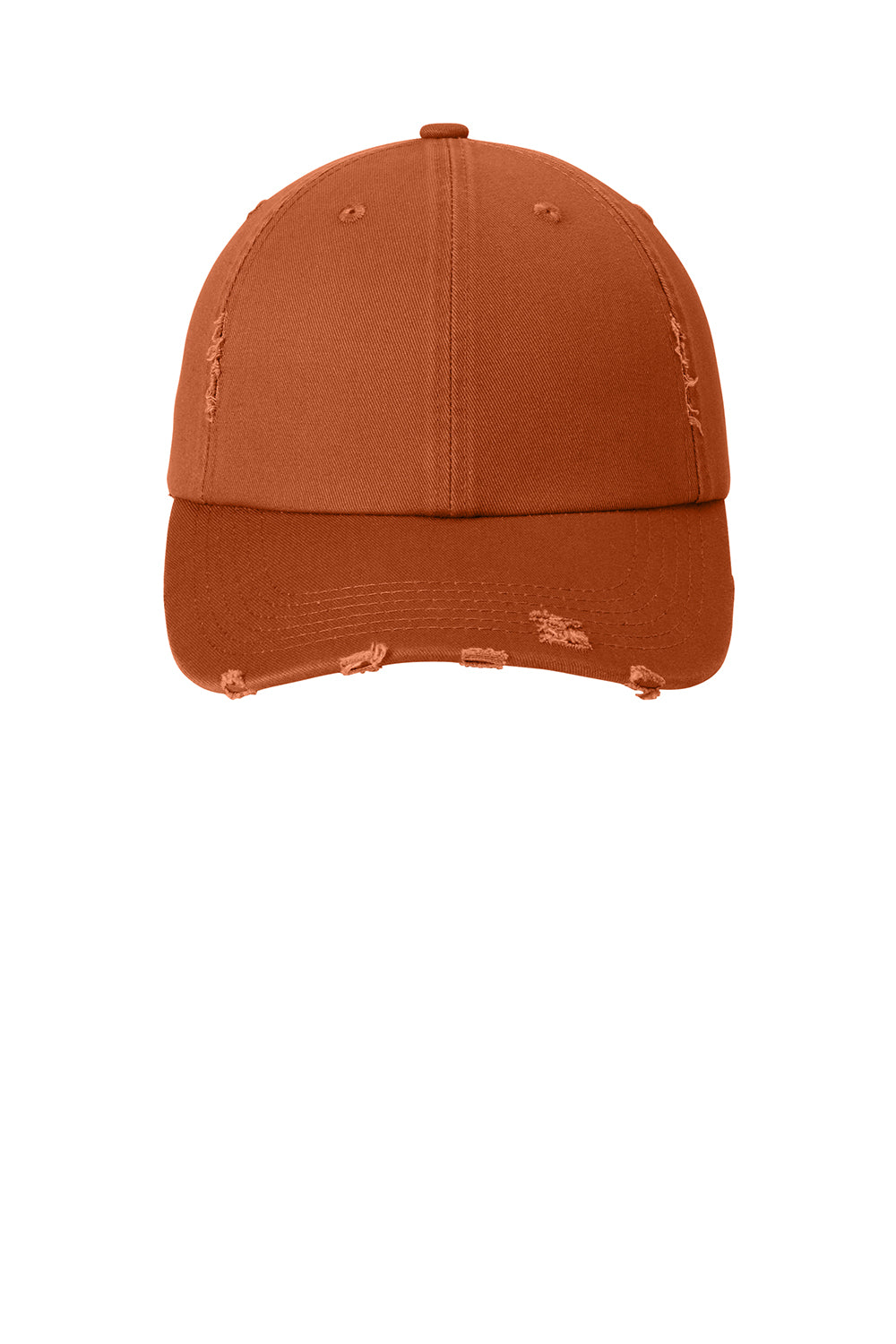 District DT600 Mens Adjustable Hat Burnt Orange Flat Front