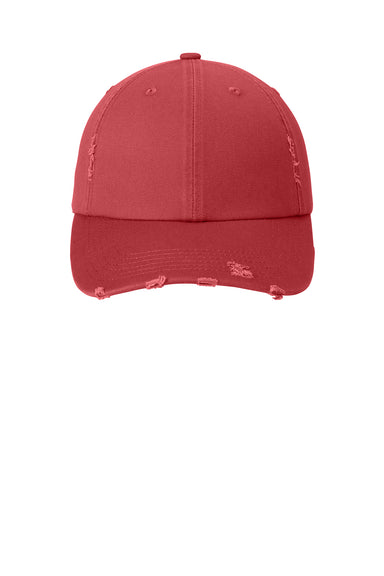 District DT600 Mens Adjustable Hat Dashing Red Flat Front