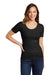 District DT6020 Womens Very Important Short Sleeve Scoop Neck T-Shirt Black Model Front