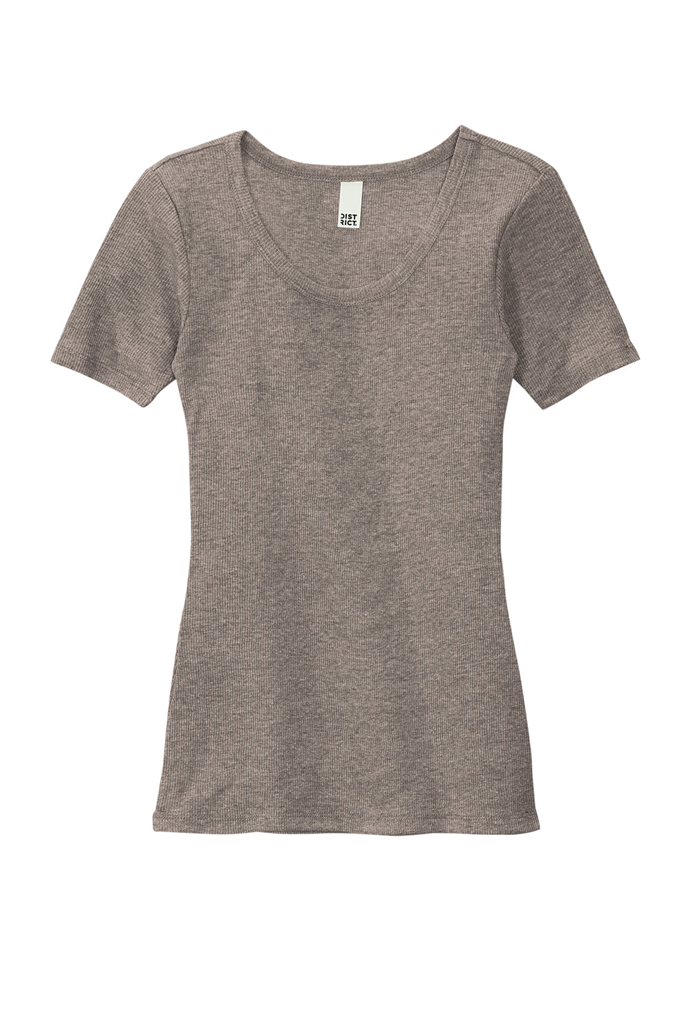 District DT6020 Womens Very Important Short Sleeve Scoop Neck T-Shirt Grey Frost Flat Front