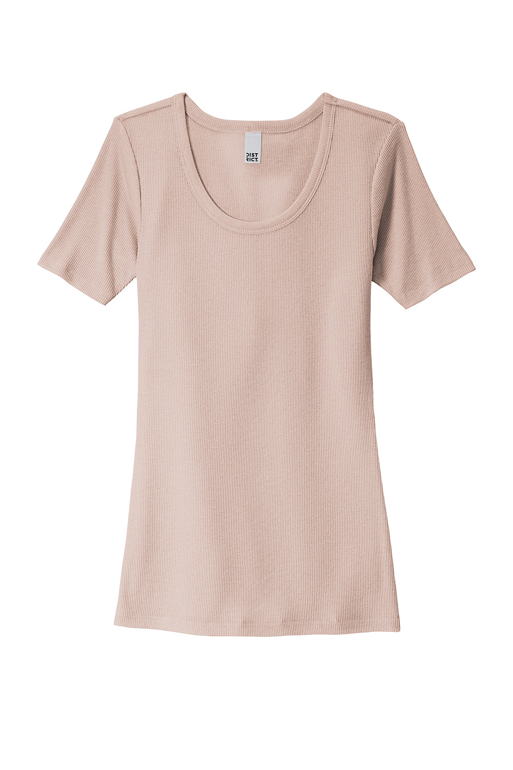 District DT6020 Womens Very Important Short Sleeve Scoop Neck T-Shirt Smokey Iris Flat Front