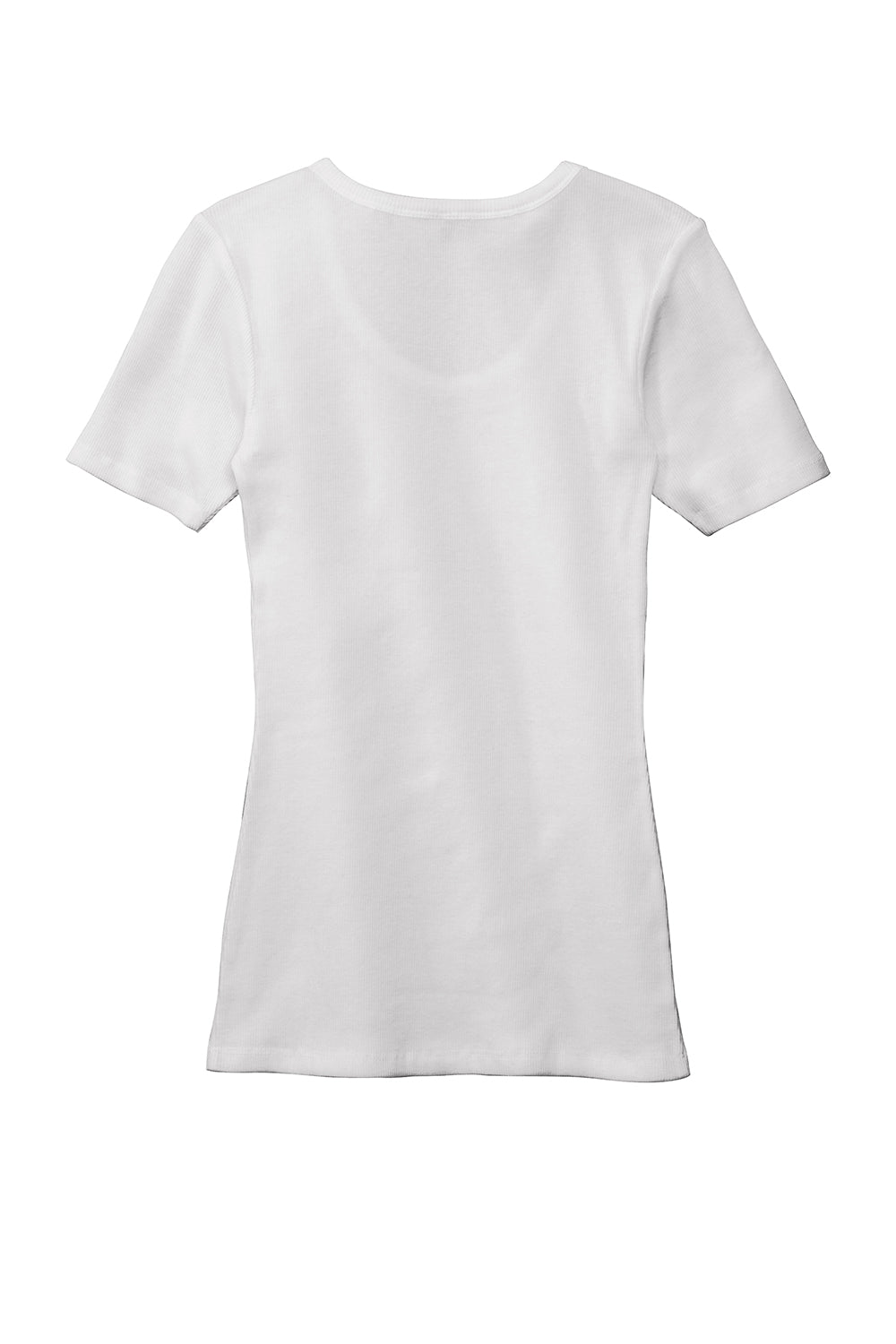 District DT6020 Womens Very Important Short Sleeve Scoop Neck T-Shirt White Flat Back