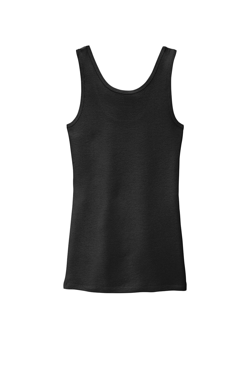 District DT6021 Womens Very Important Tank Top Black Flat Back