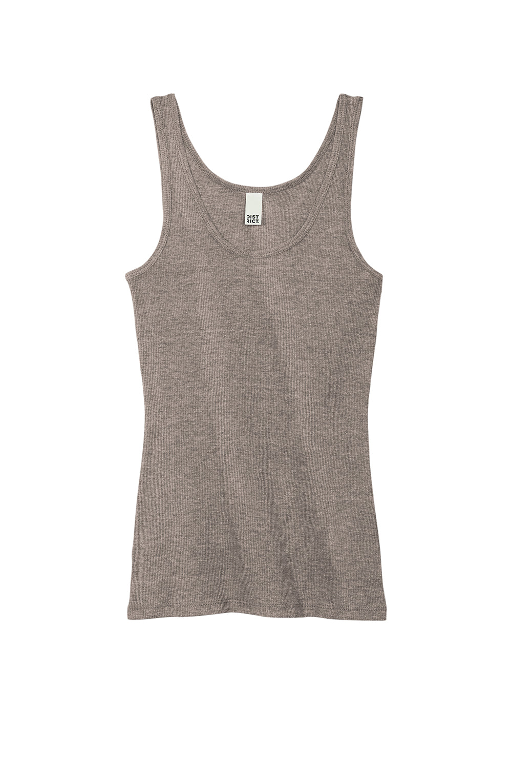 District DT6021 Womens Very Important Tank Top Grey Frost Flat Front