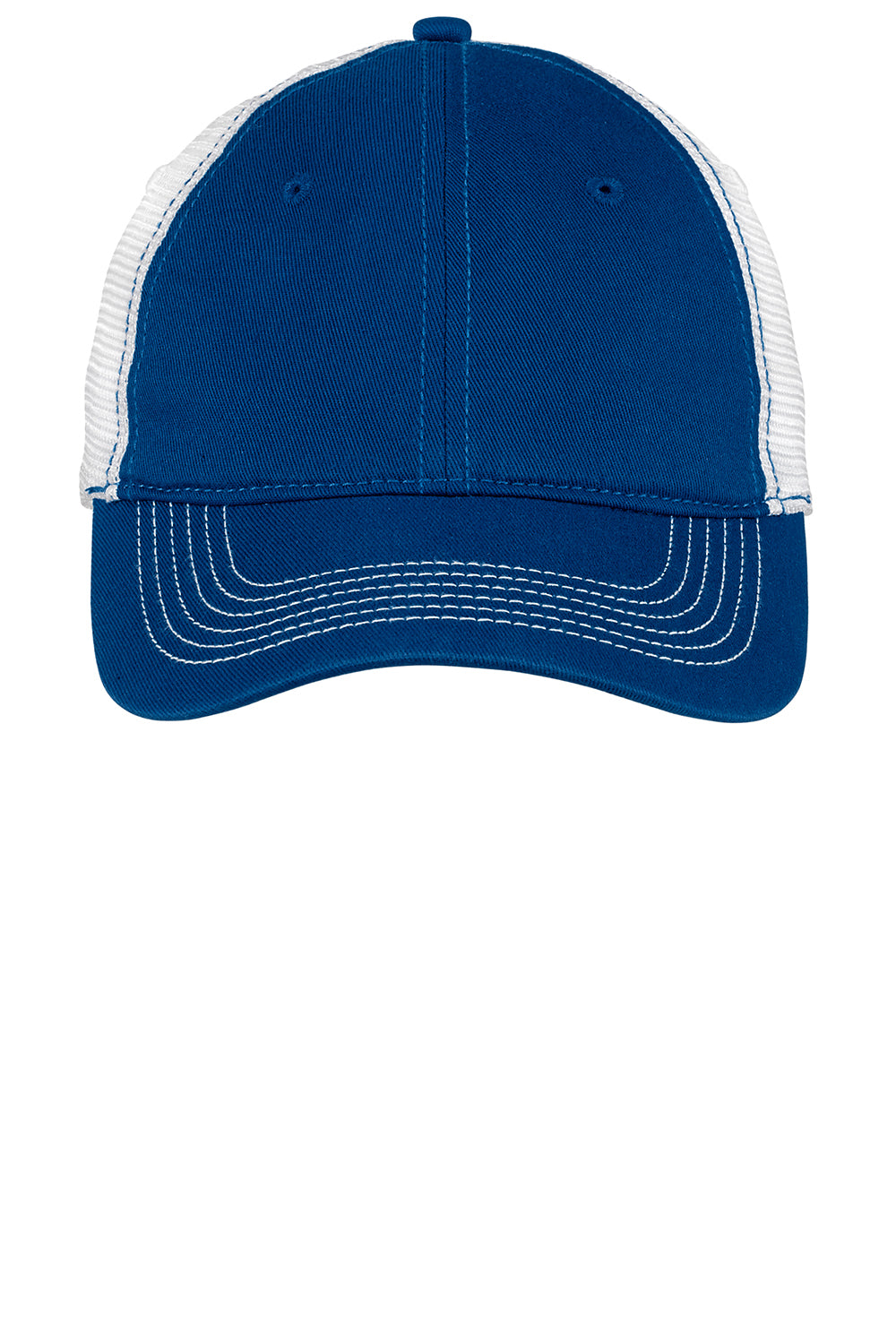 District DT607 Mens Adjustable Hat Royal Blue/White Flat Front