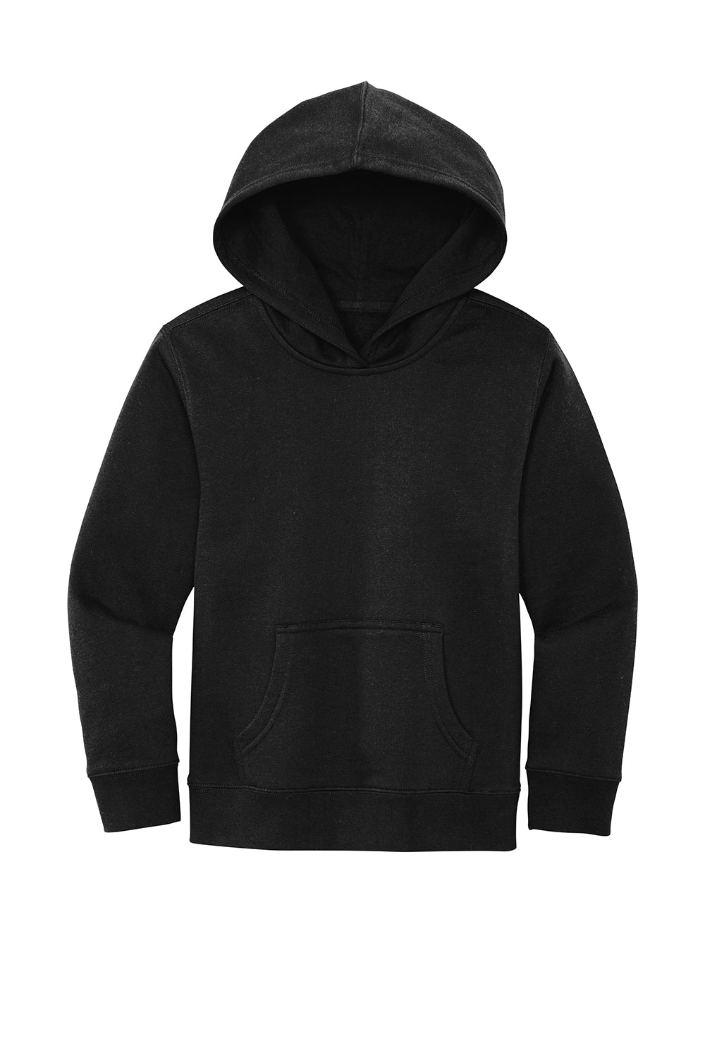 District DT6100Y Youth Very Important Fleece Hooded Sweatshirt Hoodie Black Flat Front