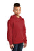 District DT6100Y Youth Very Important Fleece Hooded Sweatshirt Hoodie Classic Red Model 3q