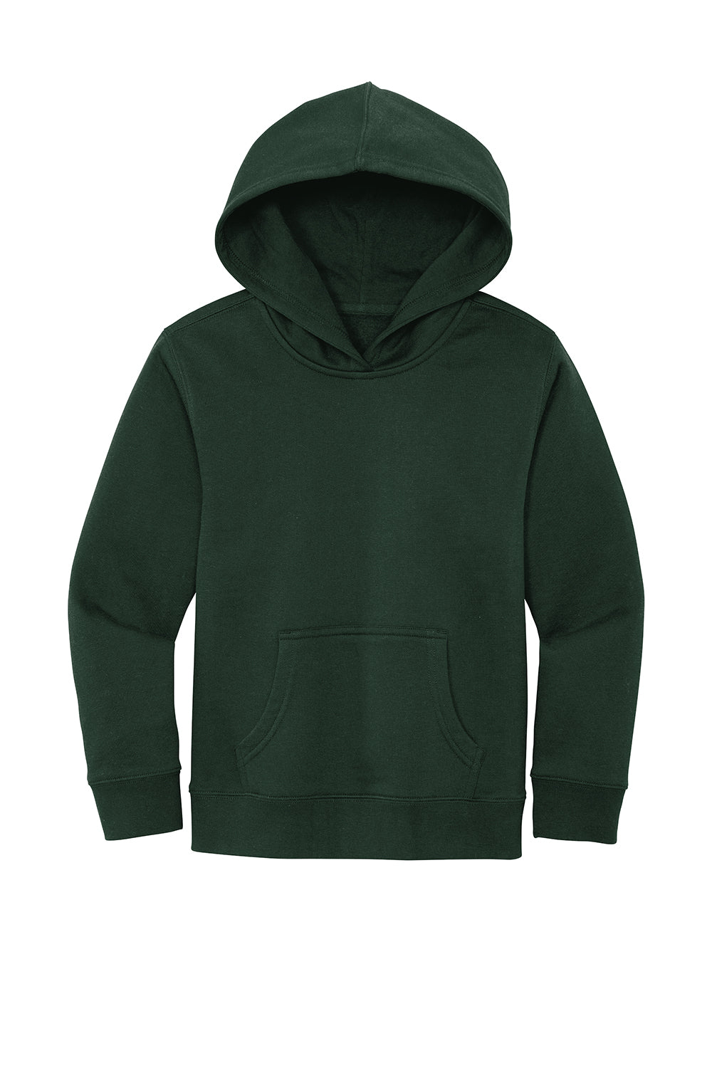 District DT6100Y Youth Very Important Fleece Hooded Sweatshirt Hoodie Forest Green Flat Front