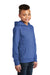 District DT6100Y Youth Very Important Fleece Hooded Sweatshirt Hoodie Royal Blue Frost Model 3q