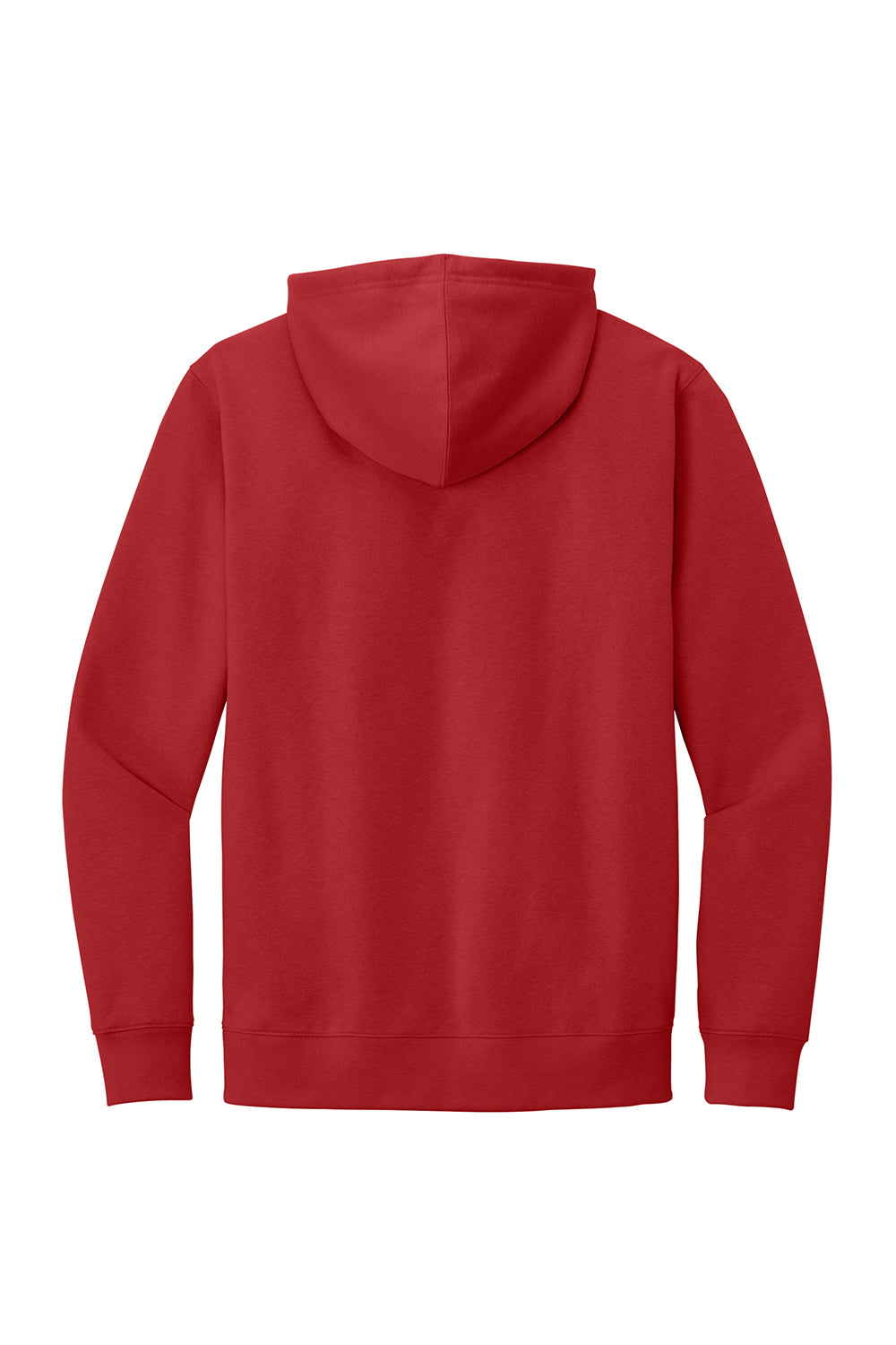 District DT6100 Mens Very Important Fleece Hooded Sweatshirt Hoodie Classic Red Flat Back