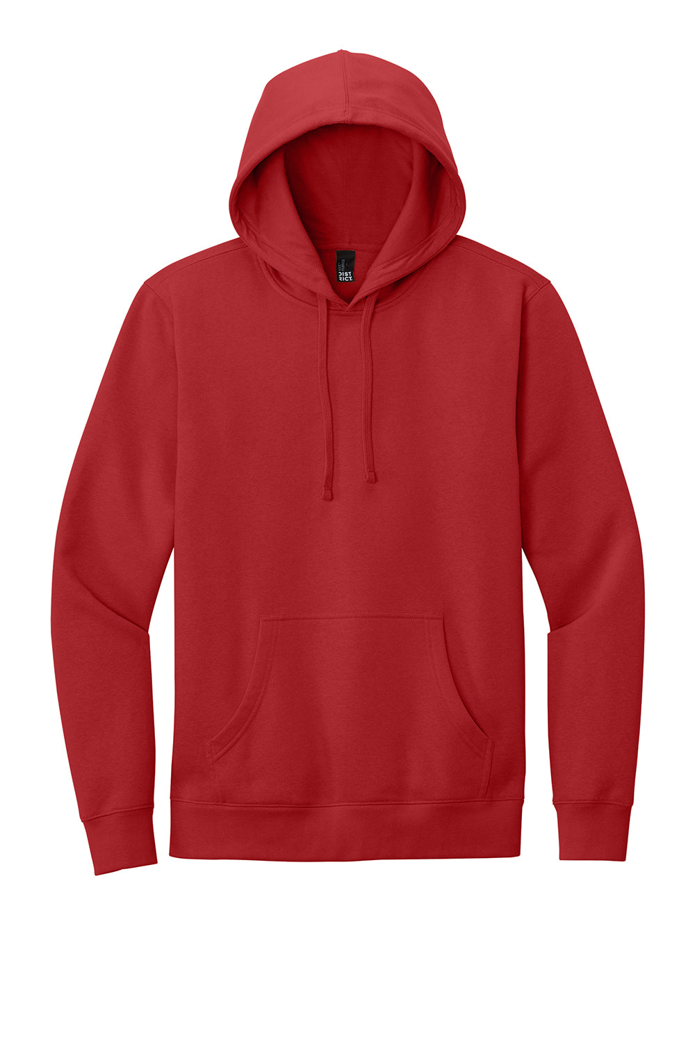 District DT6100 Mens Very Important Fleece Hooded Sweatshirt Hoodie Classic Red Flat Front