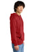 District DT6100 Mens Very Important Fleece Hooded Sweatshirt Hoodie Classic Red Model Side