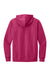 District DT6100 Mens Very Important Fleece Hooded Sweatshirt Hoodie Dark Fuchsia Pink Flat Back