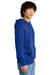 District DT6100 Mens Very Important Fleece Hooded Sweatshirt Hoodie Deep Royal Blue Model Side