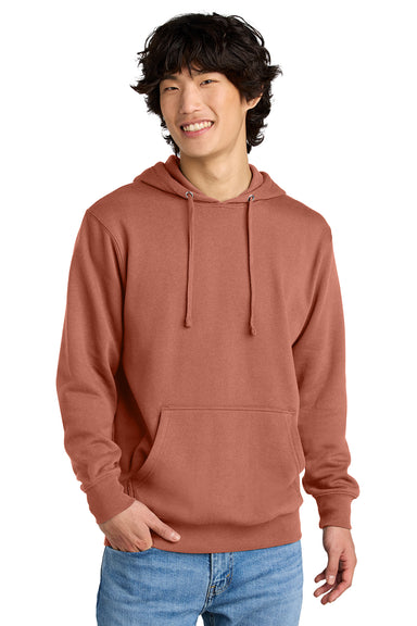 District DT6100 Mens Very Important Fleece Hooded Sweatshirt Hoodie Desert Rose Model Front