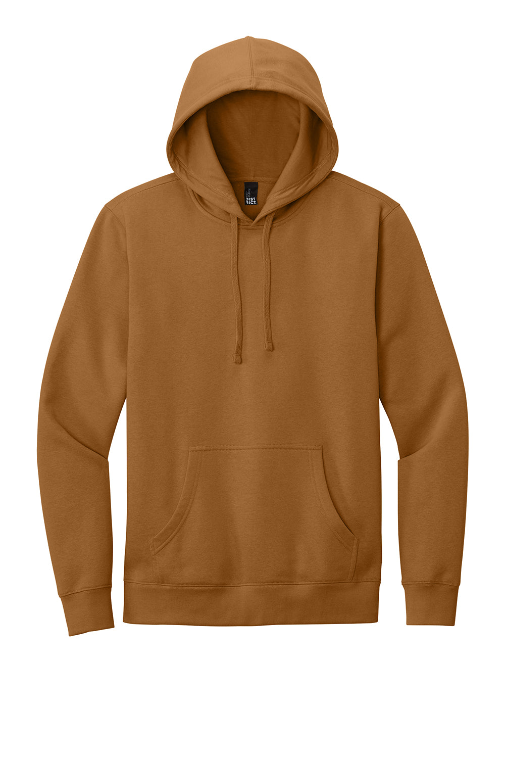 District DT6100 Mens Very Important Fleece Hooded Sweatshirt Hoodie Duck Brown Flat Front