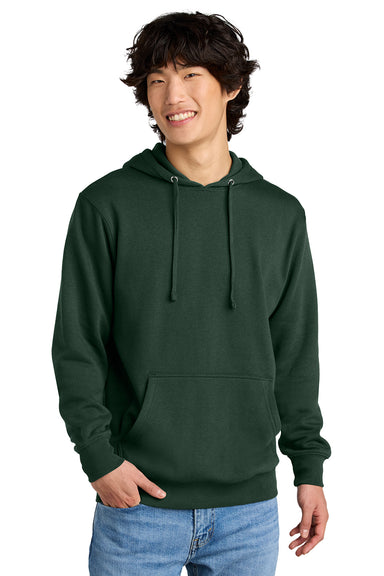 District DT6100 Mens Very Important Fleece Hooded Sweatshirt Hoodie Forest Green Model Front