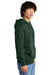 District DT6100 Mens Very Important Fleece Hooded Sweatshirt Hoodie Forest Green Model Side