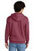 District DT6100 Mens Very Important Fleece Hooded Sweatshirt Hoodie Heather Cardinal Red Model Back