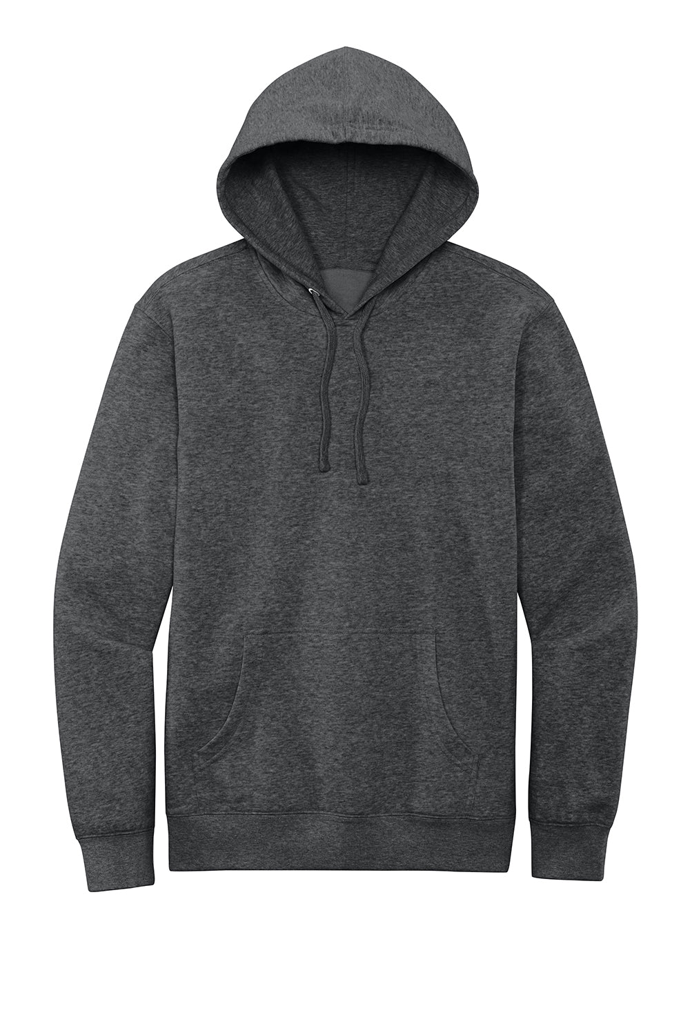 District DT6100 Mens Very Important Fleece Hooded Sweatshirt Hoodie Heather Charcoal Grey Flat Front