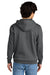 District DT6100 Mens Very Important Fleece Hooded Sweatshirt Hoodie Heather Charcoal Grey Model Back