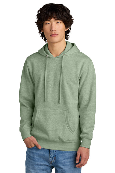 District DT6100 Mens Very Important Fleece Hooded Sweatshirt Hoodie Heather Dusty Sage Model Front