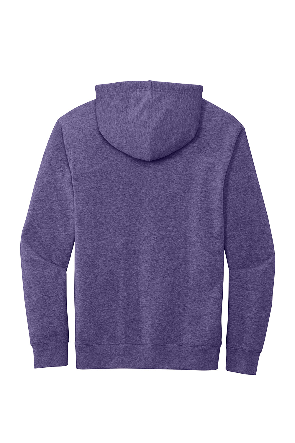 District DT6100 Mens Very Important Fleece Hooded Sweatshirt Hoodie Heather Purple Flat Back