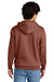 District DT6100 Mens Very Important Fleece Hooded Sweatshirt Hoodie Heather Russet Red Model Back