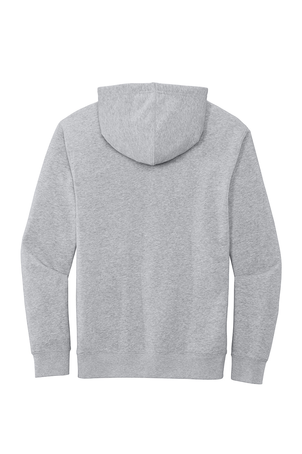 District DT6100 Mens Very Important Fleece Hooded Sweatshirt Hoodie Heather Light Grey Flat Back