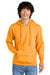 District DT6100 Mens Very Important Fleece Hooded Sweatshirt Hoodie Heather Marigold Model Front