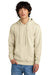 District DT6100 Mens Very Important Fleece Hooded Sweatshirt Hoodie Heather Oatmeal Model Front